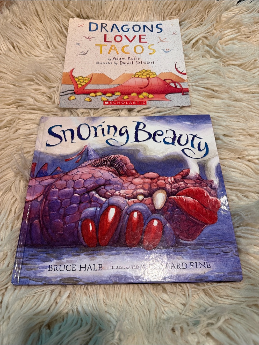Snoring Beauty & Dragons Love Tacos Scholastic Book Bundle